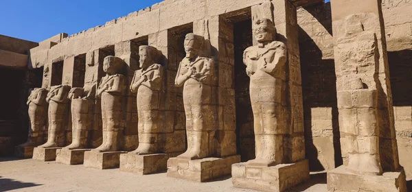 Pohled Sálu Caryatids Chrámu Karnak Blízkosti Luxor Egypt — Stock fotografie