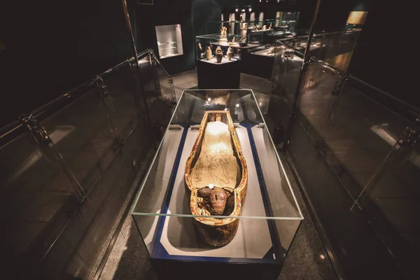 Luxor Egypt November 2020 Ancient Egyptian Exhibits Archaeological Mummification Museum — Stock Photo, Image