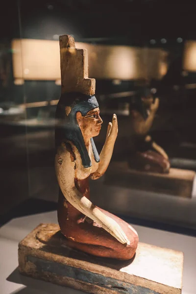 埃及卢克索 2020年11月13日 上埃及考古木乃伊博物馆的古埃及展品 — 图库照片