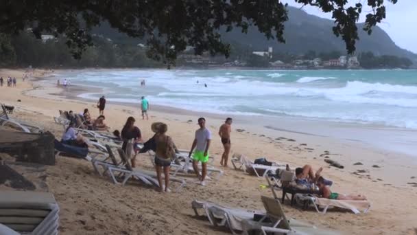 Urlauber Strand Von Beau Vallon Auf Den Seychellen — Stockvideo