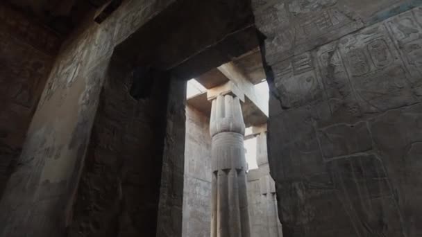 Säulen Luxor Tempel Bei Sonnenuntergang Ägypten — Stockvideo
