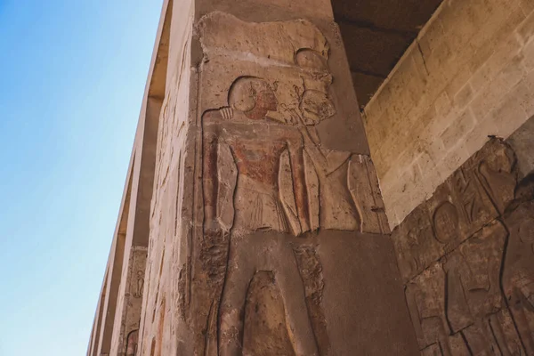 Pilares Egipcios Antiguos Templo Seti También Conocido Como Gran Templo —  Fotos de Stock