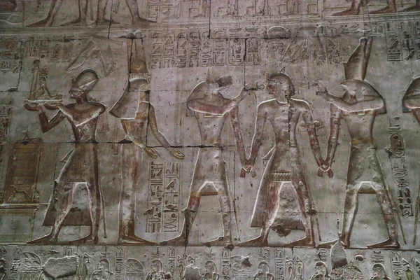 Ancient Egyptian Drawing Walls Temple Seti Also Known Great Temple — Fotografia de Stock