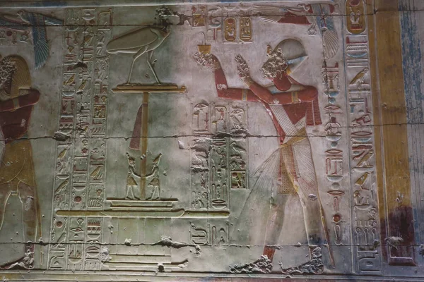 Starověké Egyptské Kresby Zdech Chrámu Seti Jsem Také Známý Jako — Stock fotografie
