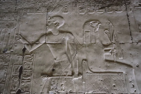 Starověké Egyptské Kresby Zdech Chrámu Seti Jsem Také Známý Jako — Stock fotografie