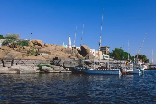 Асуан Египет Ноября 2020 Года Вид Реку Нил Панорамный Вид — стоковое фото