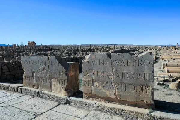 View Ruins Ancient Roman City Timgad Also Known Marciana Traiana — 图库照片