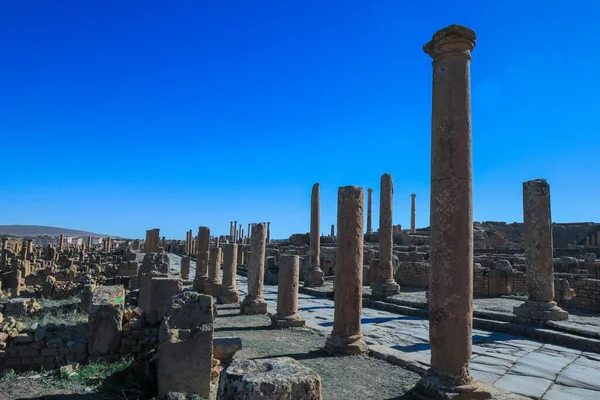 View Ruins Ancient Roman City Timgad Also Known Marciana Traiana — 图库照片