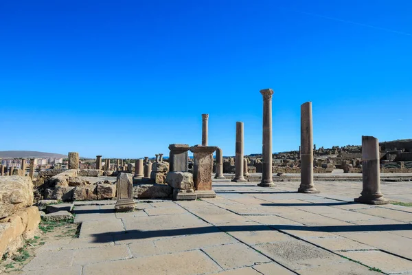 View Ruins Ancient Roman City Timgad Also Known Marciana Traiana — 图库照片