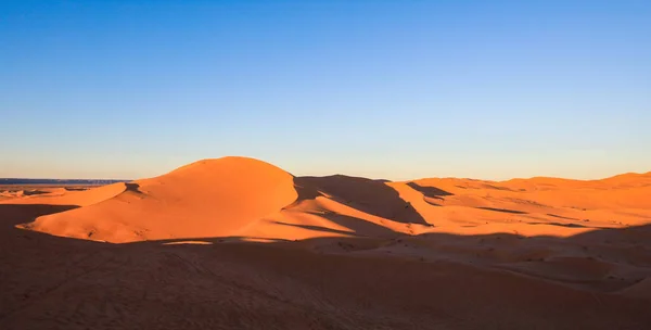 Amazing View Golden Sahara Desert Sands Oasis Town Taghit Algeria — 图库照片