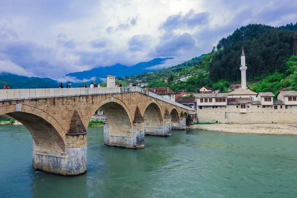 View Stara Uprija Ottoman Bridge City Center Konjic Bosnia Herzegovina — Φωτογραφία Αρχείου