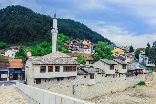 Panoramic View City Center Spring Konjic Bosnia Herzegovina — Stock Photo, Image