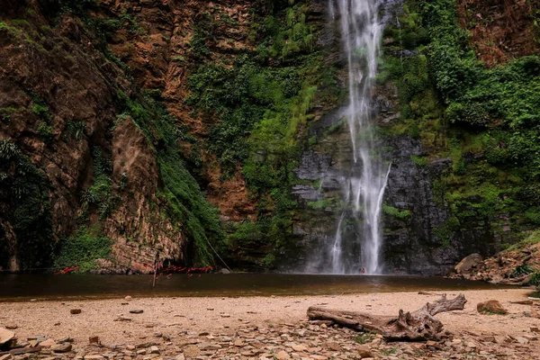 View to the Wli Waterfalls, the highest waterfall in Ghana and the tallest in West Africa