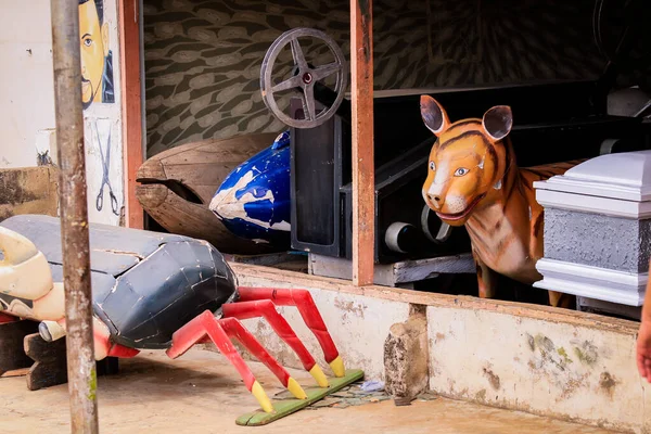 Interesting View Traditional Coffins Animal Format Ghana — стокове фото