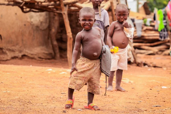 Larabanga Ghana August 2016 African Children Playing Larabanga Village Street — 스톡 사진