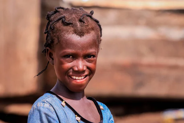 Kumasi Ghana April 2022 African Playing Children Village Street — 스톡 사진