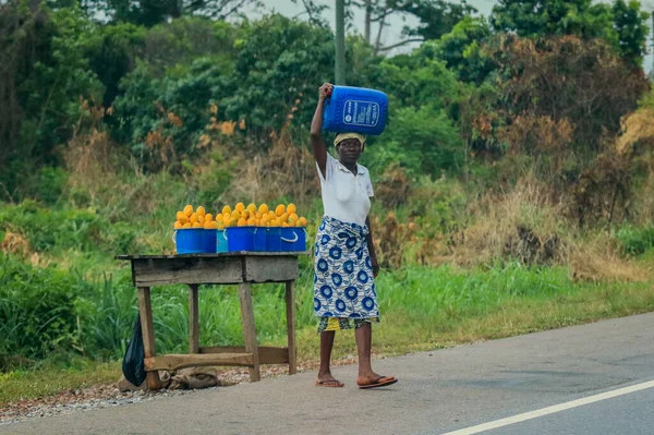 Accra Ghana April 2022 Local African People Doing Daily Job — Stok fotoğraf