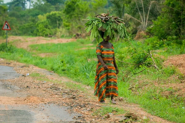 Accra Gana Nisan 2022 Yerel Afrikalılar Gana Köyü Batı Afrika — Stok fotoğraf