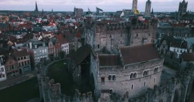 Aerial View of the Ghent Center in Belgium