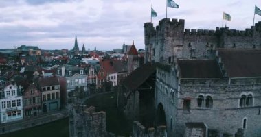 Aerial View of the Ghent Center in Belgium