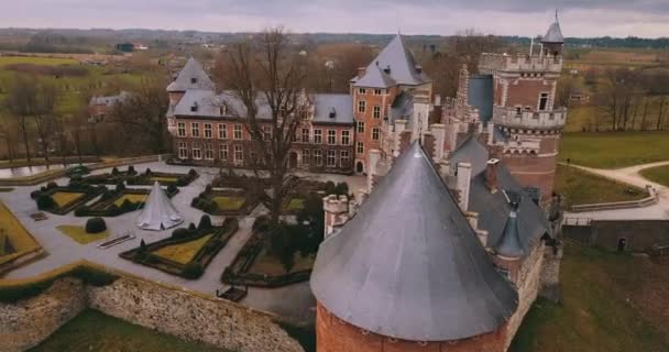 Ancient Gaasbeek Castle Belgium — Αρχείο Βίντεο