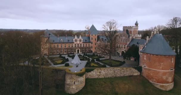 Ancient Gaasbeek Castle Belgium — Vídeos de Stock