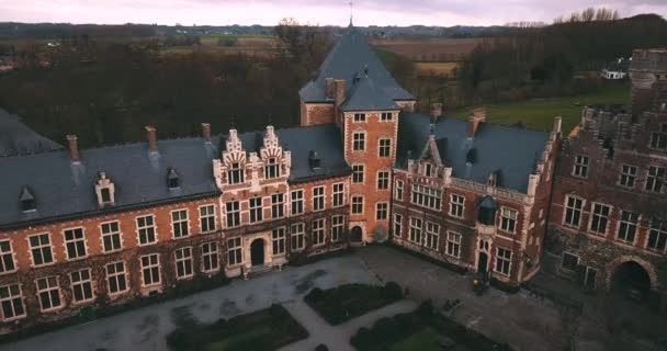 Ancient Gaasbeek Castle Belgium — Stockvideo