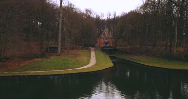 Ancient Gaasbeek Castle Belgium — Stockvideo