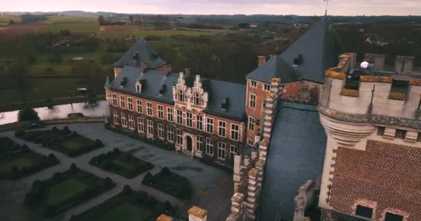 Ancient Gaasbeek Castle Belgium — Stockvideo