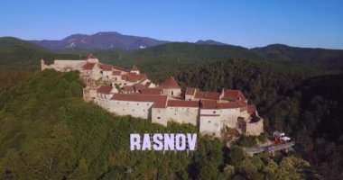Romanian Ancient Citadel in Rasnov on the Mountain 