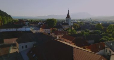 Aerial Panorama of the Rasnov City