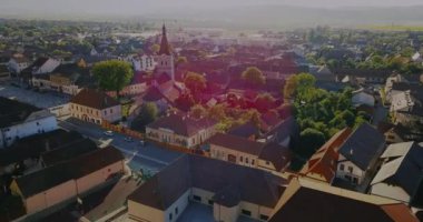 Aerial Panorama of the Rasnov City