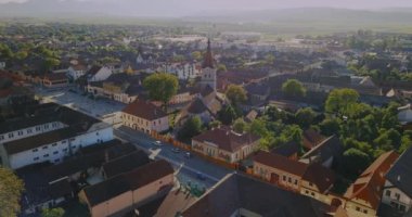 Aerial Panorama of the Rasnov City