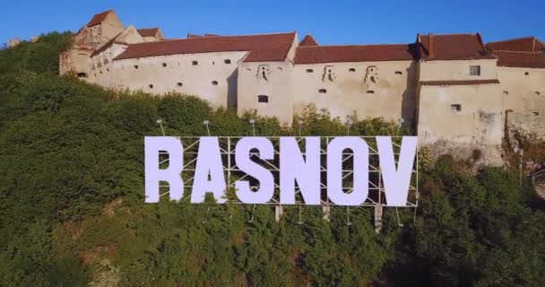 Romanian Ancient Citadel Rasnov Mountain — Video Stock