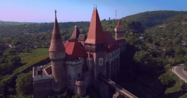 Gothic Corvin Castle in Transylvania, Romania