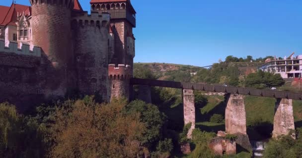 Gothic Corvin Castle Transylvania Romania — Αρχείο Βίντεο