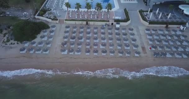 Beautiful Aerial View Resort Aegean Coast Greece — Video Stock