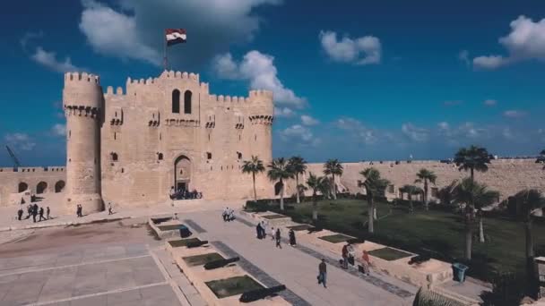 Old Fort Qaitbey Alexandria Egypt — Stockvideo