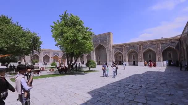 Registan Square Samarkand Ancient Uzbekistan — Vídeos de Stock