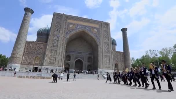 Registan Square Samarkand Ancient Uzbekistan — Vídeos de Stock