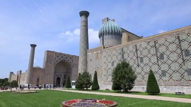 Registan Square Samarkand Ancient Uzbekistan — Vídeo de Stock