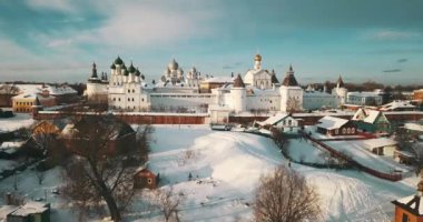 Aerial Panorama Of The Rostov Kremlin, Winter Russian Landscapes