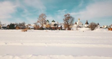 Aerial Panorama Of The Rostov Kremlin, Winter Russian Landscapes