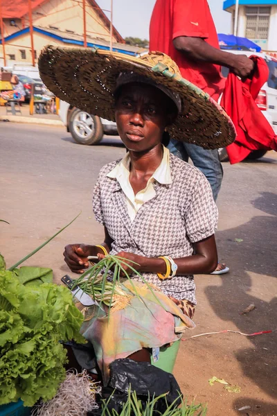 Accra Ghana April 2022 Local African Street Woman Seller Accra — Fotografia de Stock
