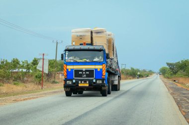 Scenic African Road under the Blue Sky in Ghana, West Africa