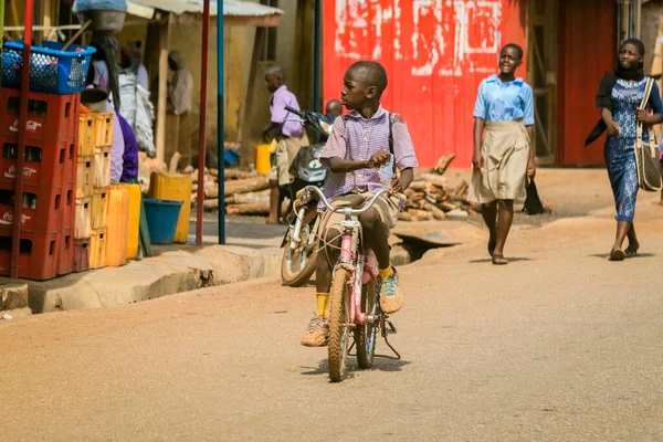 Tamale Ghana April 2022 African Road Local Ghana People Vehicle — ストック写真