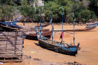 Amazing View to the Sandy Atlantic Coastline of Axim Beach in Ghana, West Africa