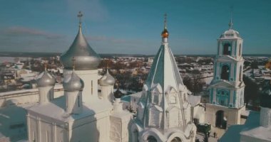 Aerial View of the Winter Monastery in Pereslavl Zalessky, Russia 