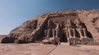 Abu Simbel Temple, Main Entrance and Statues