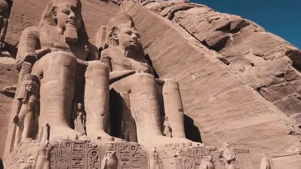 Abu Simbel Temple Main Entrance Statues — Video